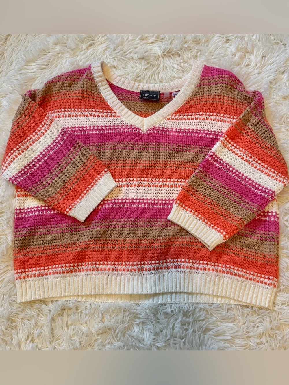 Ninety Clothing Co. Striped Summer Sweater